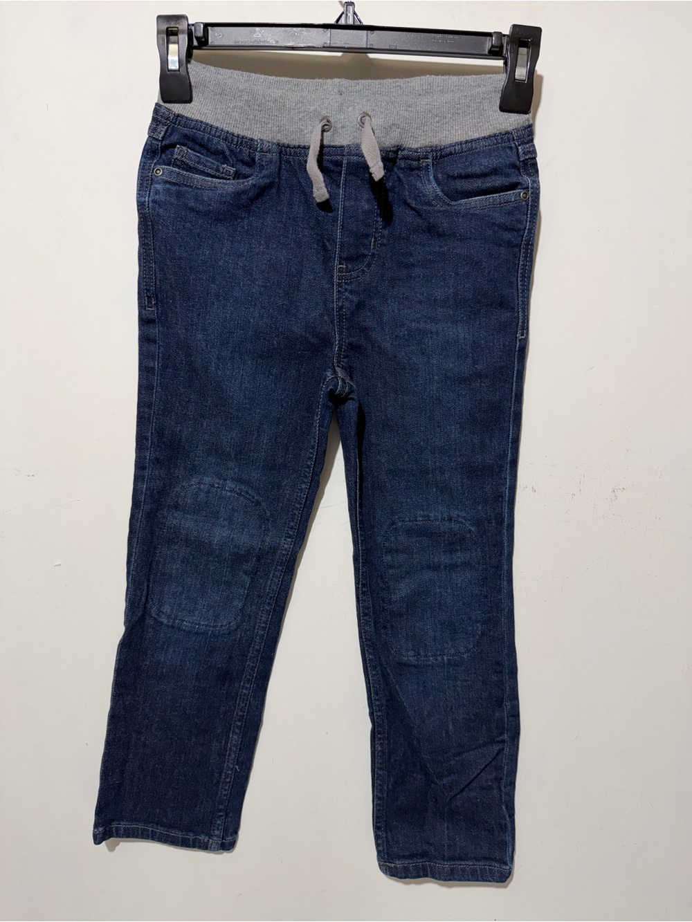 Hanna Andersson KickStart Double Knee Mixed Media Size 120 6-7 Denim Jeans